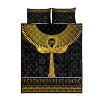 The Ankh Egyptian Hieroglyphs Quilt Bed Set - Wonder Print Shop