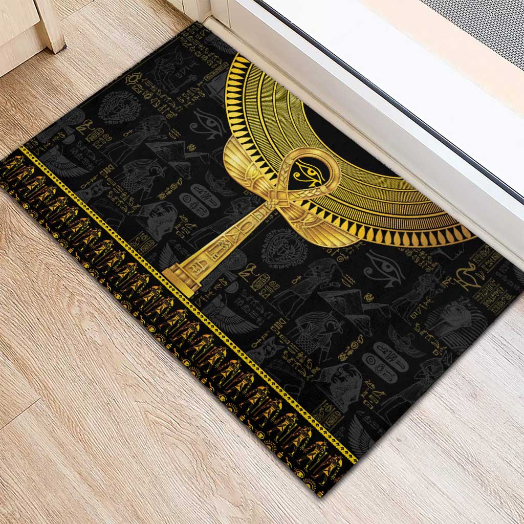 The Ankh Egyptian Hieroglyphs Rubber Doormat - Wonder Print Shop