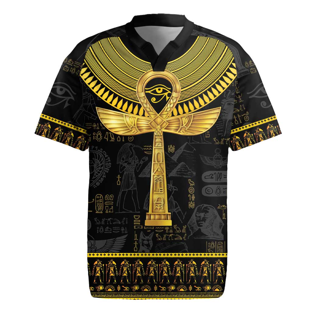 The Ankh Egyptian Hieroglyphs Rugby Jersey - Wonder Print Shop