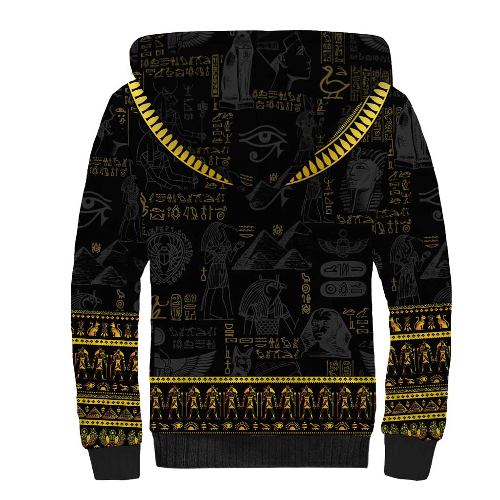 The Ankh Egyptian Hieroglyphs Sherpa Hoodie - Wonder Print Shop