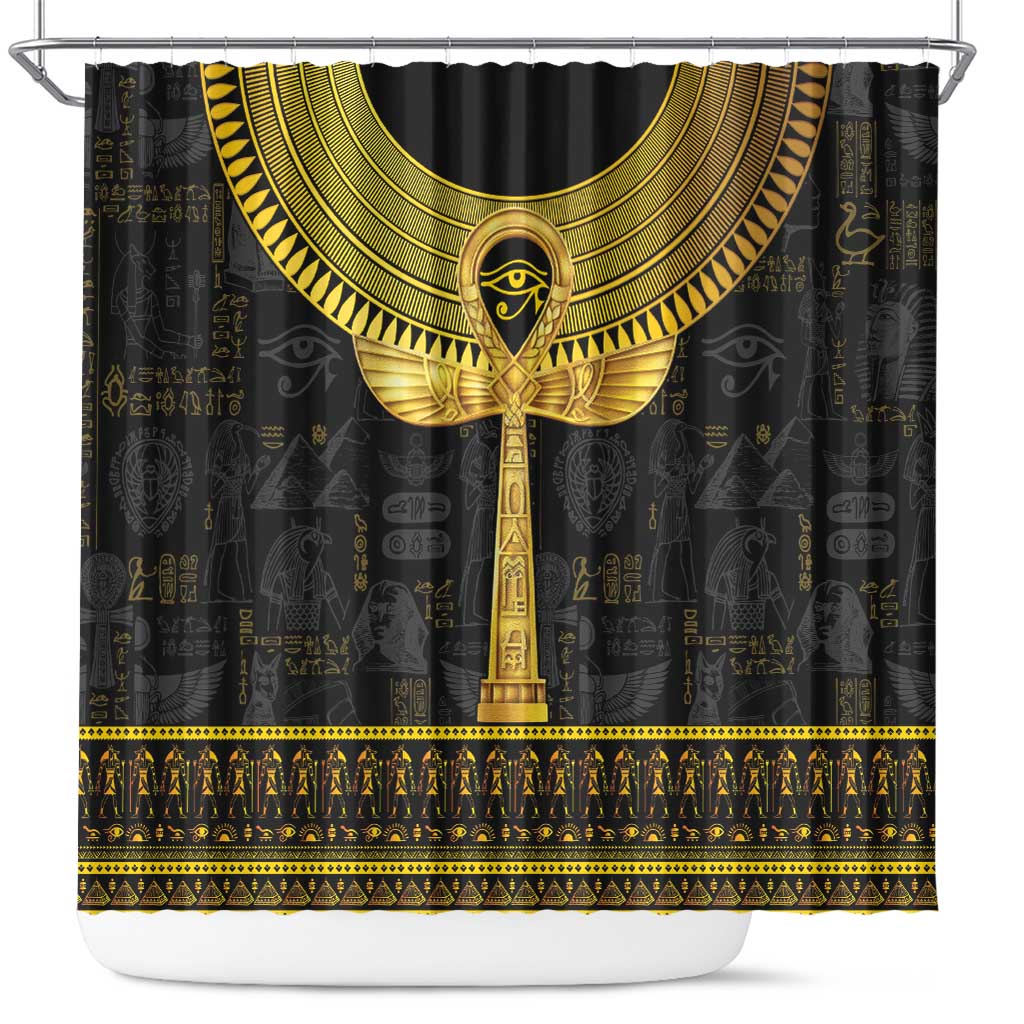 The Ankh Egyptian Hieroglyphs Shower Curtain LT9
