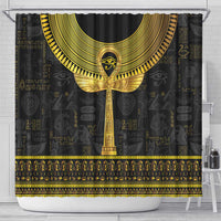 The Ankh Egyptian Hieroglyphs Shower Curtain LT9