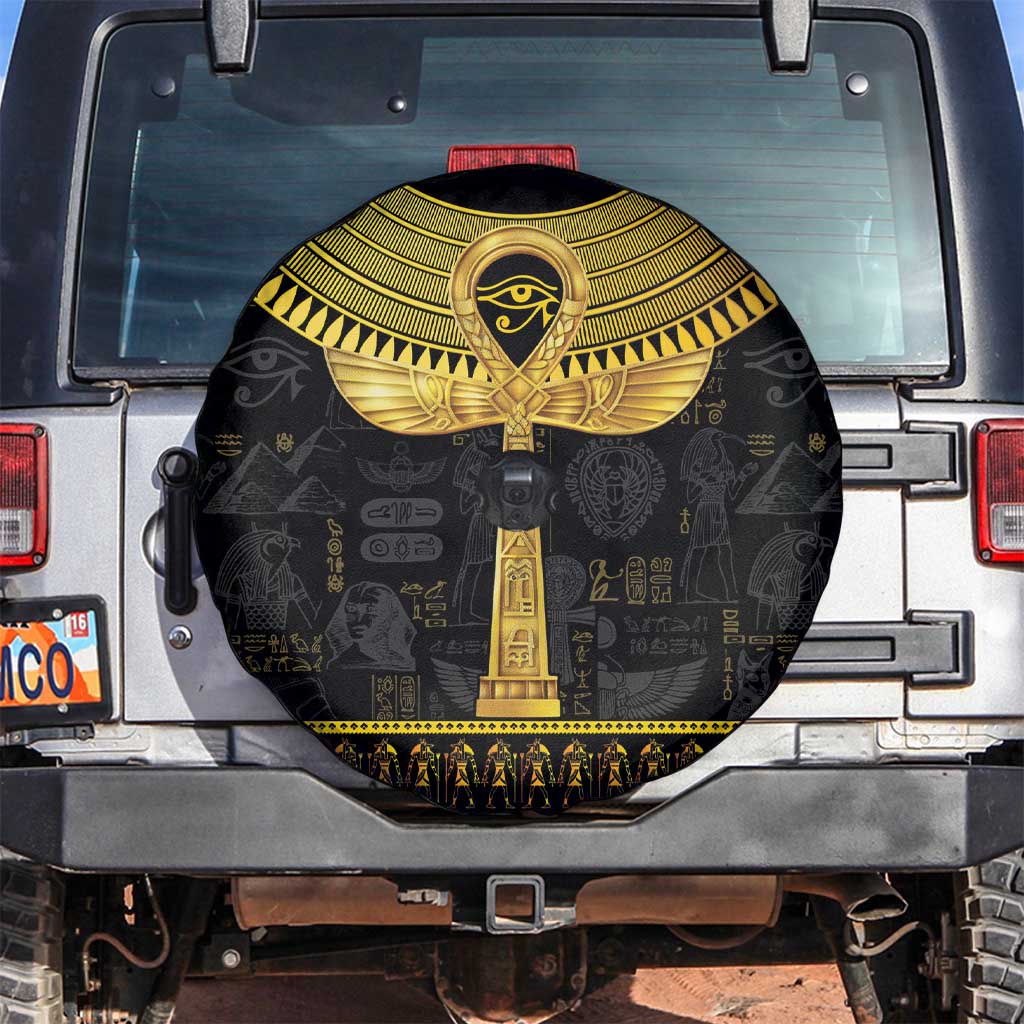 The Ankh Egyptian Hieroglyphs Spare Tire Cover - Wonder Print Shop