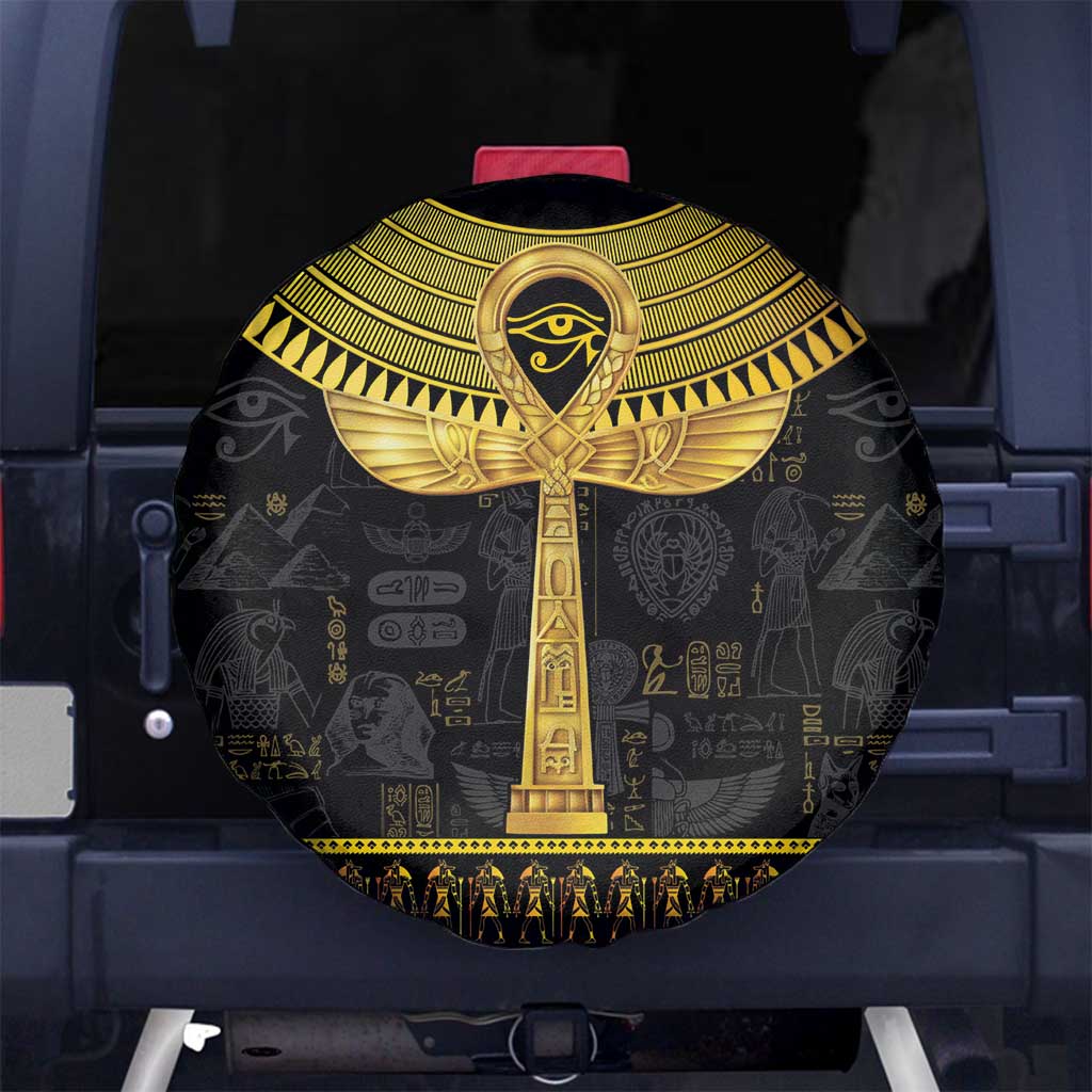 The Ankh Egyptian Hieroglyphs Spare Tire Cover - Wonder Print Shop