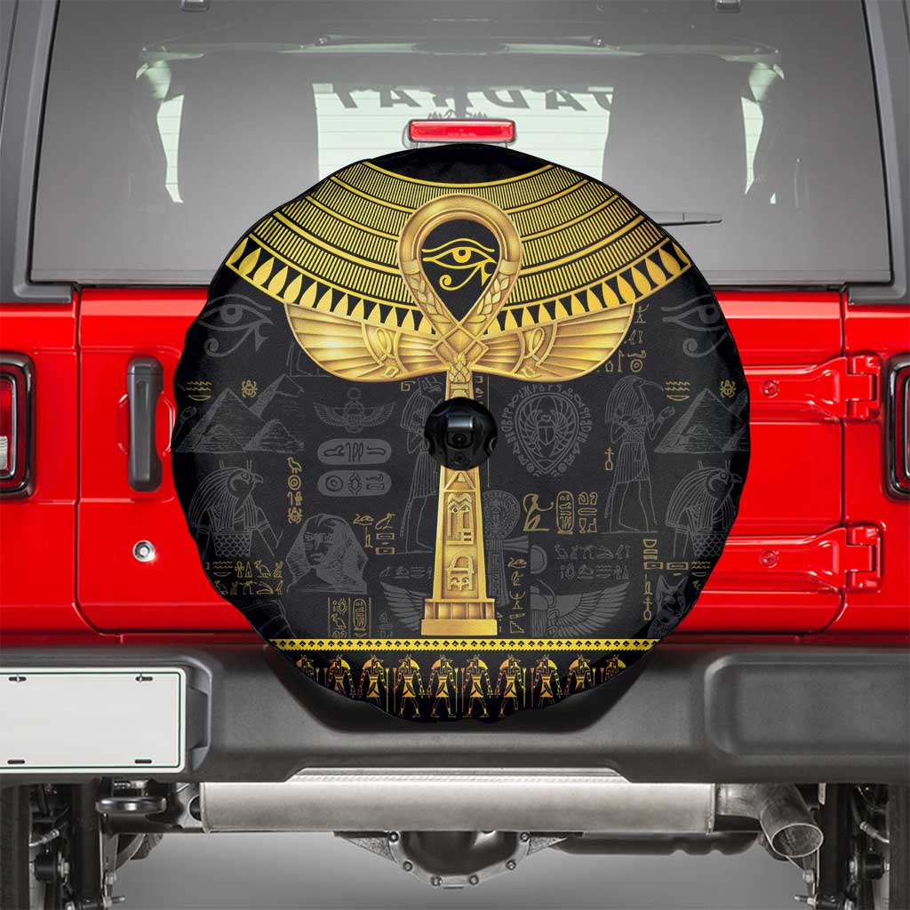The Ankh Egyptian Hieroglyphs Spare Tire Cover - Wonder Print Shop