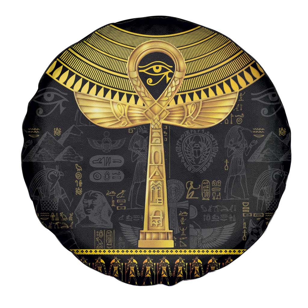 The Ankh Egyptian Hieroglyphs Spare Tire Cover - Wonder Print Shop