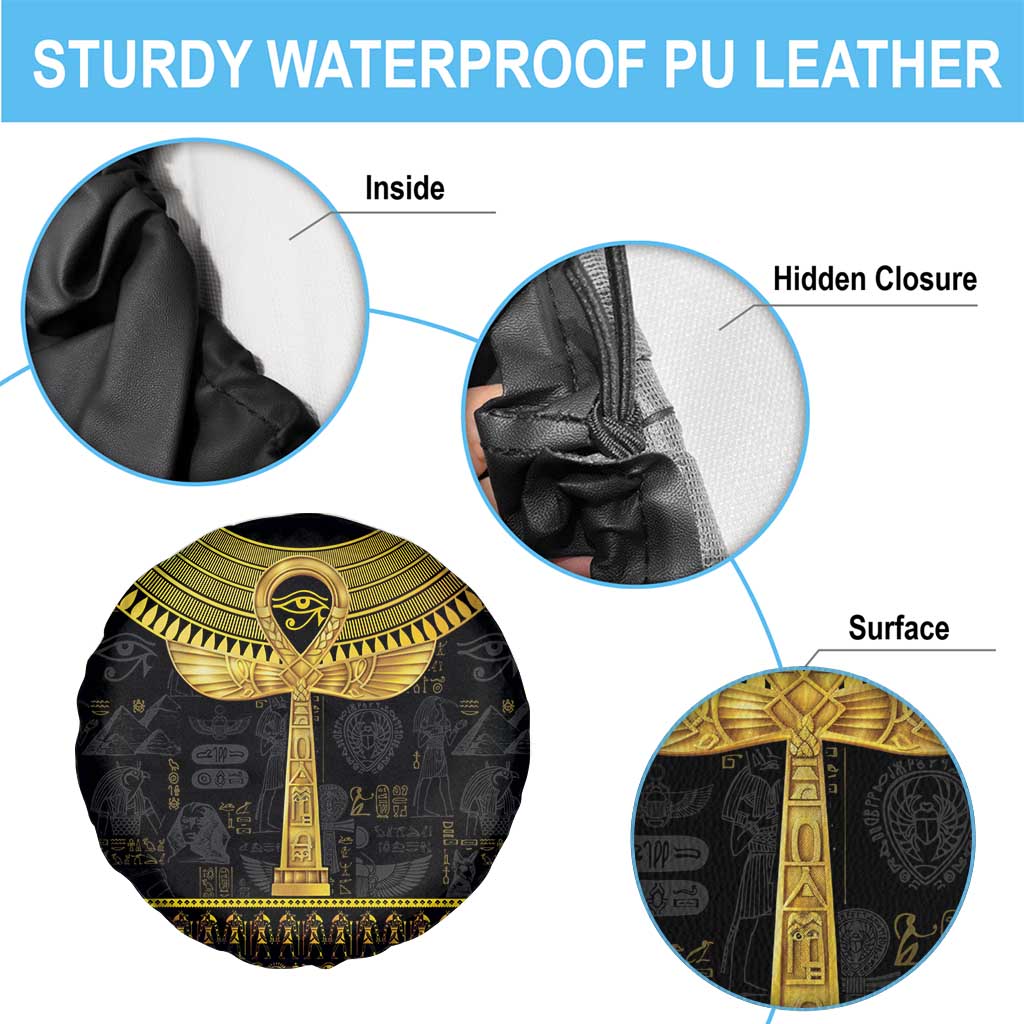 The Ankh Egyptian Hieroglyphs Spare Tire Cover - Wonder Print Shop