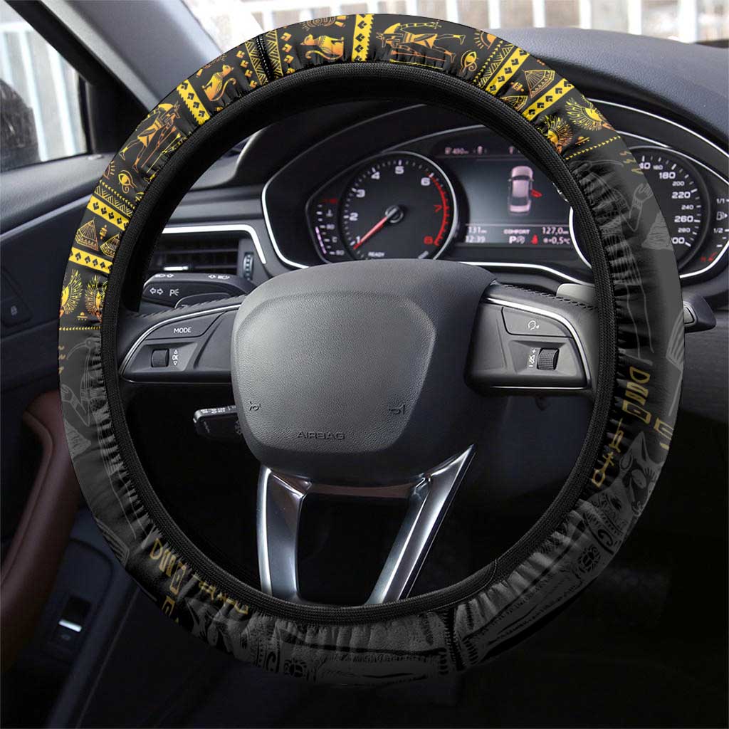 The Ankh Egyptian Hieroglyphs Steering Wheel Cover - Wonder Print Shop