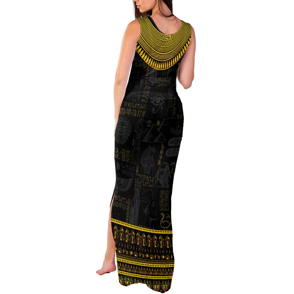 The Ankh Egyptian Hieroglyphs Tank Maxi Dress - Wonder Print Shop