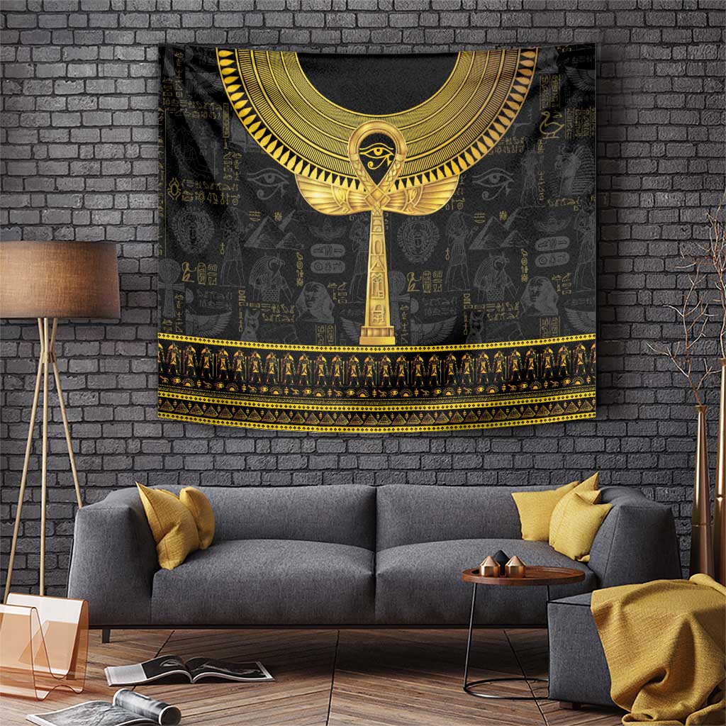The Ankh Egyptian Hieroglyphs Tapestry - Wonder Print Shop