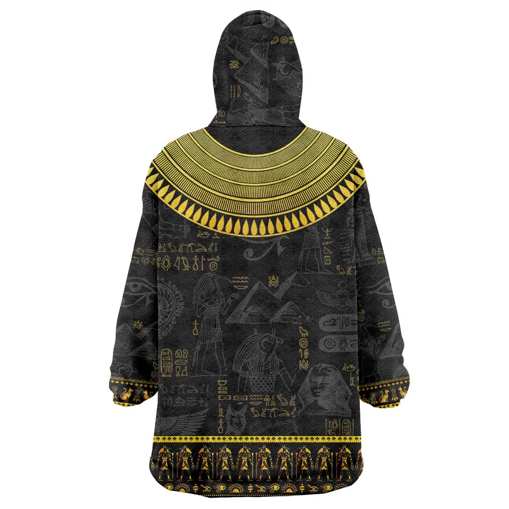 The Ankh Egyptian Hieroglyphs Wearable Blanket Hoodie - Wonder Print Shop