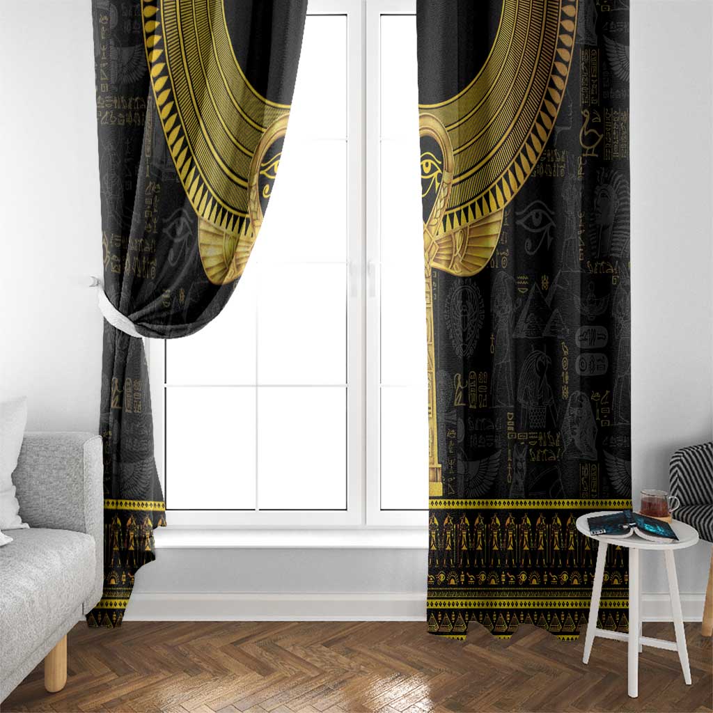 The Ankh Egyptian Hieroglyphs Window Curtain - Wonder Print Shop