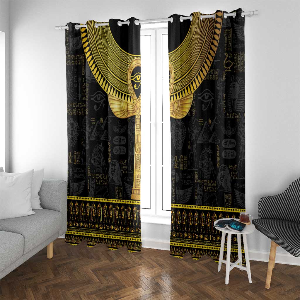 The Ankh Egyptian Hieroglyphs Window Curtain - Wonder Print Shop