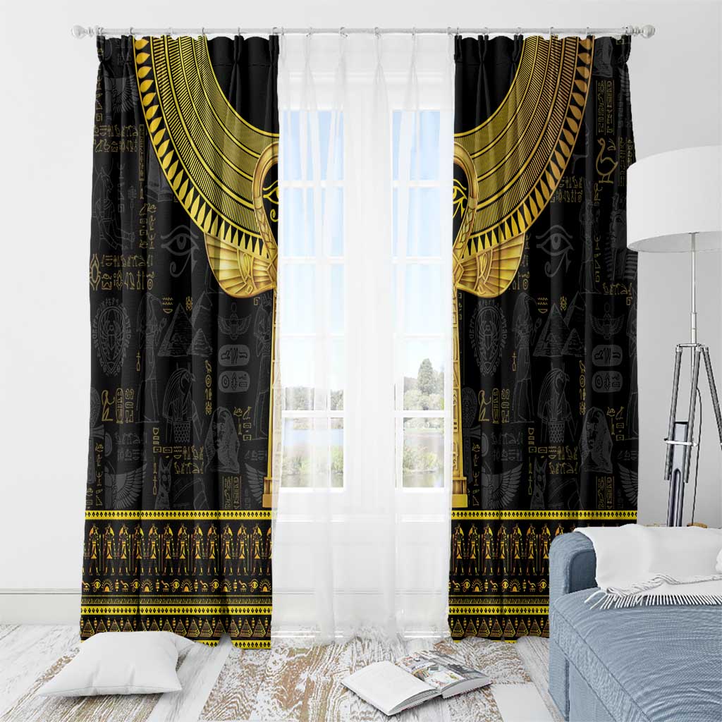 The Ankh Egyptian Hieroglyphs Window Curtain - Wonder Print Shop