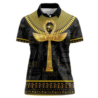 The Ankh Egyptian Hieroglyphs Women Polo Shirt - Wonder Print Shop