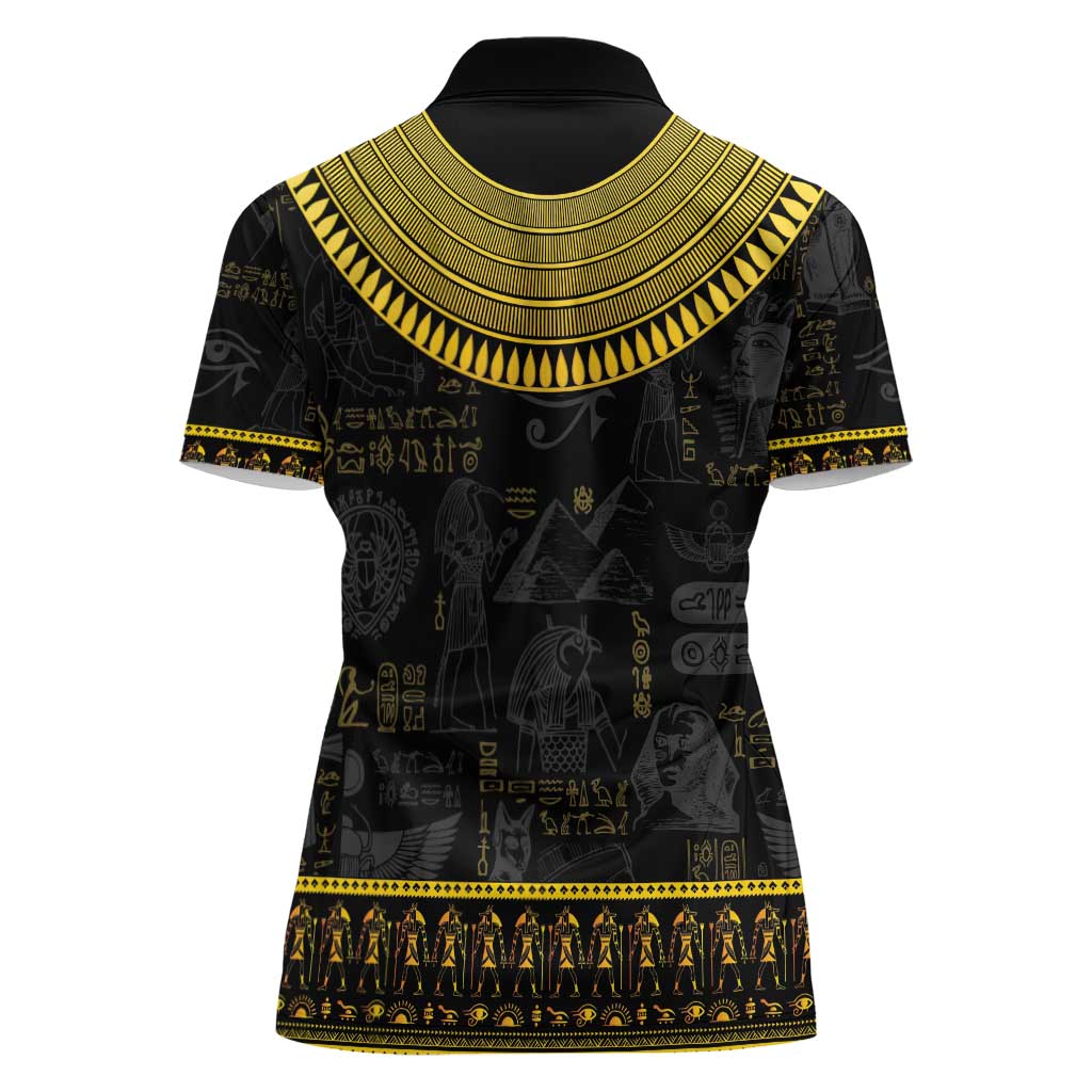 The Ankh Egyptian Hieroglyphs Women Polo Shirt - Wonder Print Shop