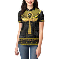 The Ankh Egyptian Hieroglyphs Women Polo Shirt - Wonder Print Shop