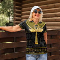 The Ankh Egyptian Hieroglyphs Women Polo Shirt - Wonder Print Shop
