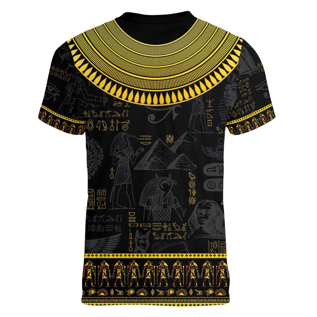The Ankh Egyptian Hieroglyphs Women V-Neck T-Shirt - Wonder Print Shop