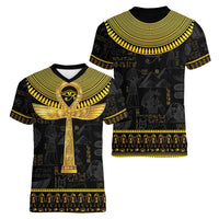 The Ankh Egyptian Hieroglyphs Women V-Neck T-Shirt - Wonder Print Shop