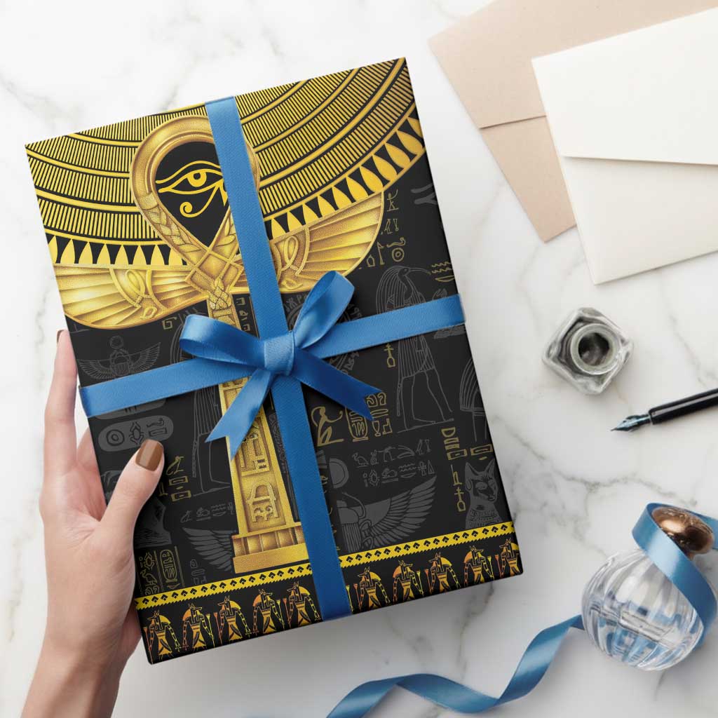 The Ankh Egyptian Hieroglyphs Wrapping Paper - Wonder Print Shop