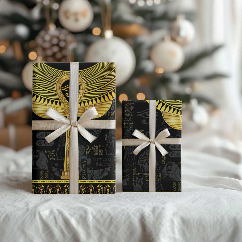 The Ankh Egyptian Hieroglyphs Wrapping Paper - Wonder Print Shop