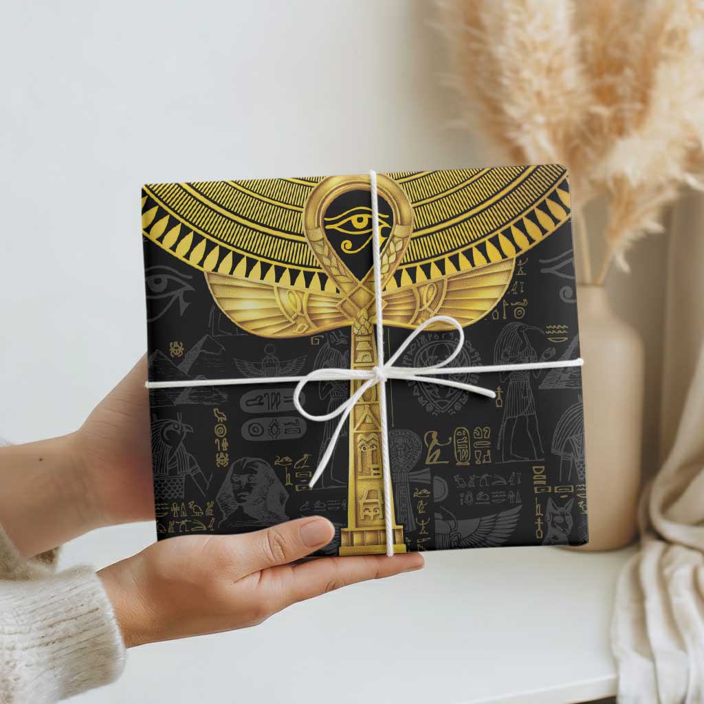 The Ankh Egyptian Hieroglyphs Wrapping Paper - Wonder Print Shop