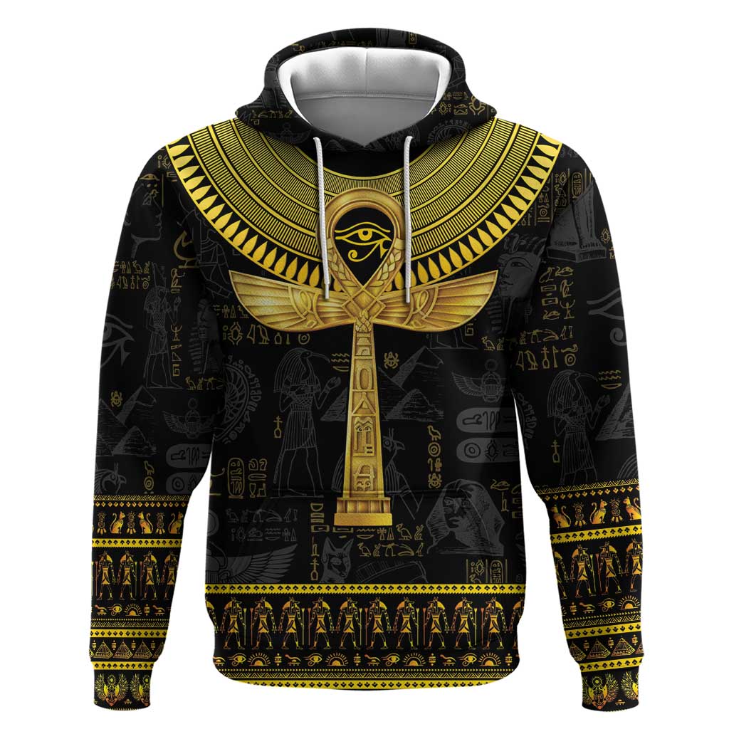 The Ankh Egyptian Hieroglyphs Zip Hoodie - Wonder Print Shop