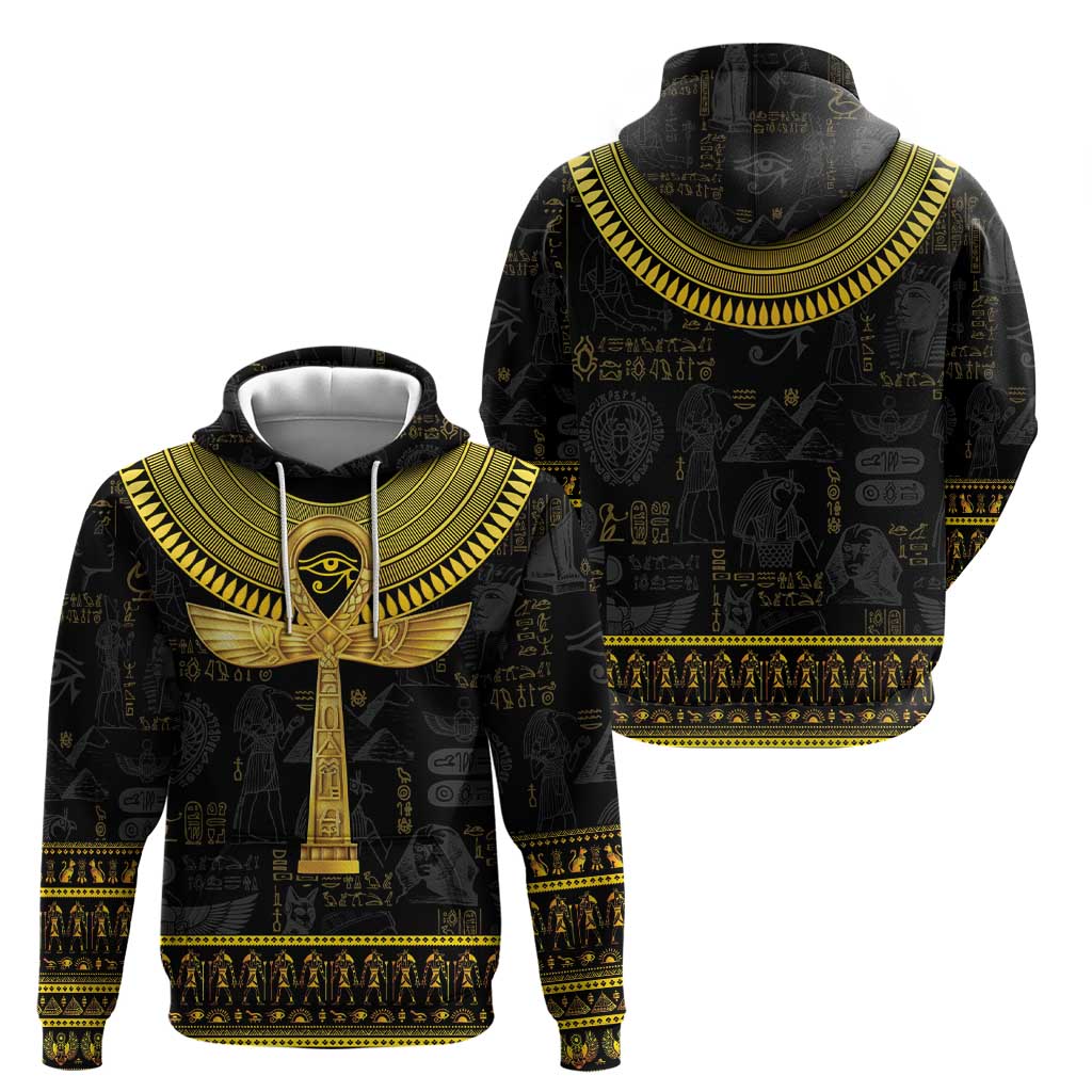 The Ankh Egyptian Hieroglyphs Zip Hoodie - Wonder Print Shop