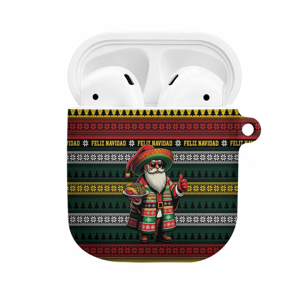 Mexican Santa Sombrero AirPods Case Feliz Navidad Mexico - Wonder Print Shop