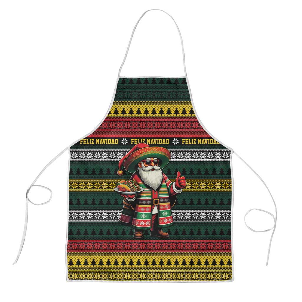 Mexican Santa Sombrero Apron Feliz Navidad Mexico - Wonder Print Shop