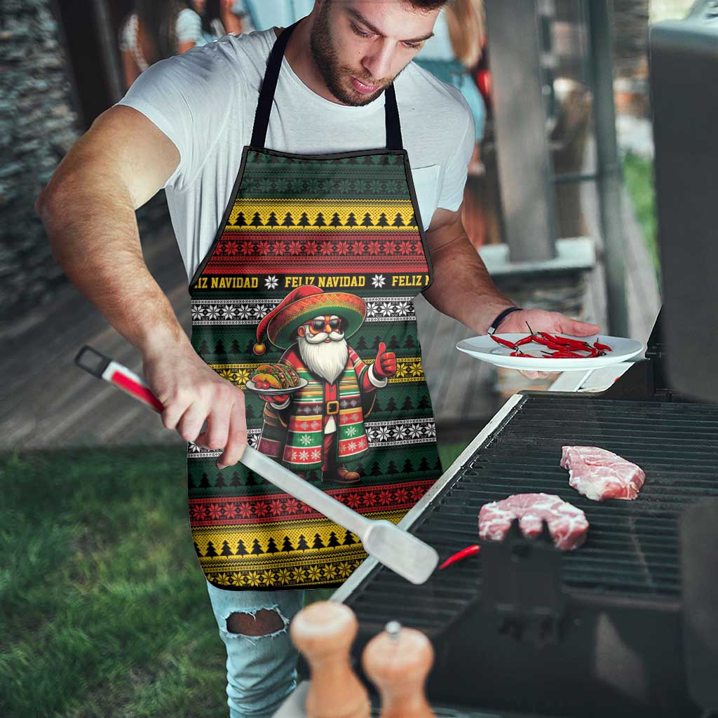 Mexican Santa Sombrero Apron Feliz Navidad Mexico - Wonder Print Shop