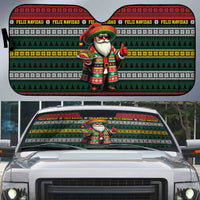 Mexican Santa Sombrero Auto Sun Shade Feliz Navidad Mexico - Wonder Print Shop