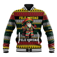Mexican Santa Sombrero Baseball Jacket Feliz Navidad Mexico - Wonder Print Shop