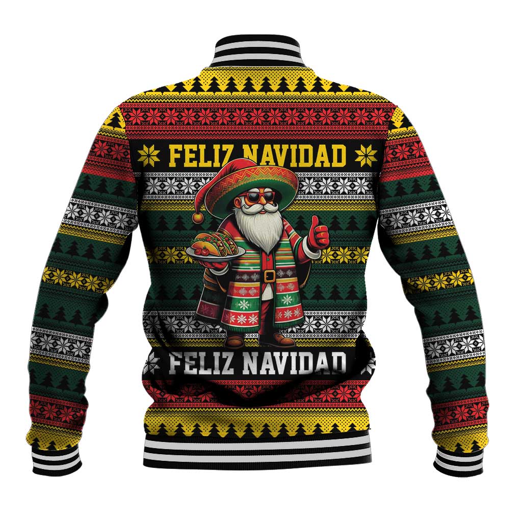 Mexican Santa Sombrero Baseball Jacket Feliz Navidad Mexico - Wonder Print Shop