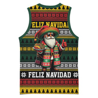 Mexican Santa Sombrero Basketball Jersey Feliz Navidad Mexico - Wonder Print Shop
