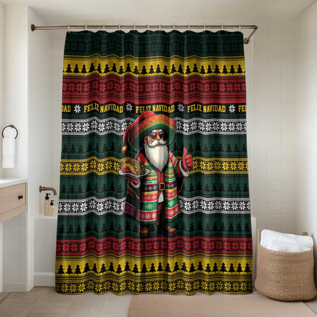 Mexican Santa Sombrero Bathroom Set Feliz Navidad Mexico - Wonder Print Shop