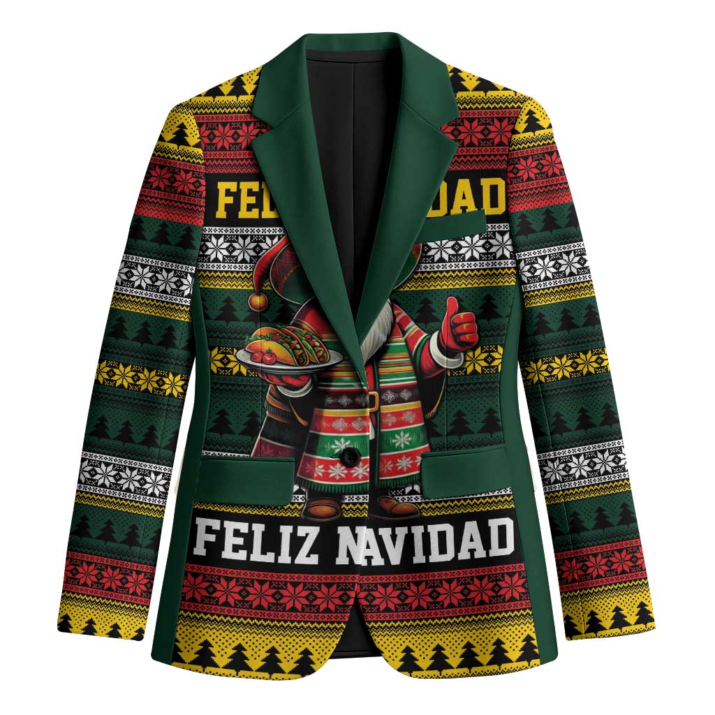 Mexican Santa Sombrero Blazer Feliz Navidad Mexico - Wonder Print Shop