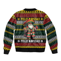 Mexican Santa Sombrero Bomber Jacket Feliz Navidad Mexico - Wonder Print Shop