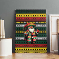 Mexican Santa Sombrero Canvas Wall Art Feliz Navidad Mexico - Wonder Print Shop