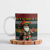 Mexican Santa Sombrero Ceramic Mug Feliz Navidad Mexico - Wonder Print Shop