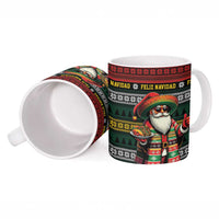 Mexican Santa Sombrero Ceramic Mug Feliz Navidad Mexico - Wonder Print Shop