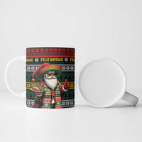 Mexican Santa Sombrero Ceramic Mug Feliz Navidad Mexico - Wonder Print Shop