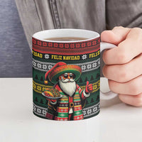 Mexican Santa Sombrero Ceramic Mug Feliz Navidad Mexico - Wonder Print Shop
