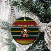 Mexican Santa Sombrero Ceramic Ornament Feliz Navidad Mexico - Wonder Print Shop