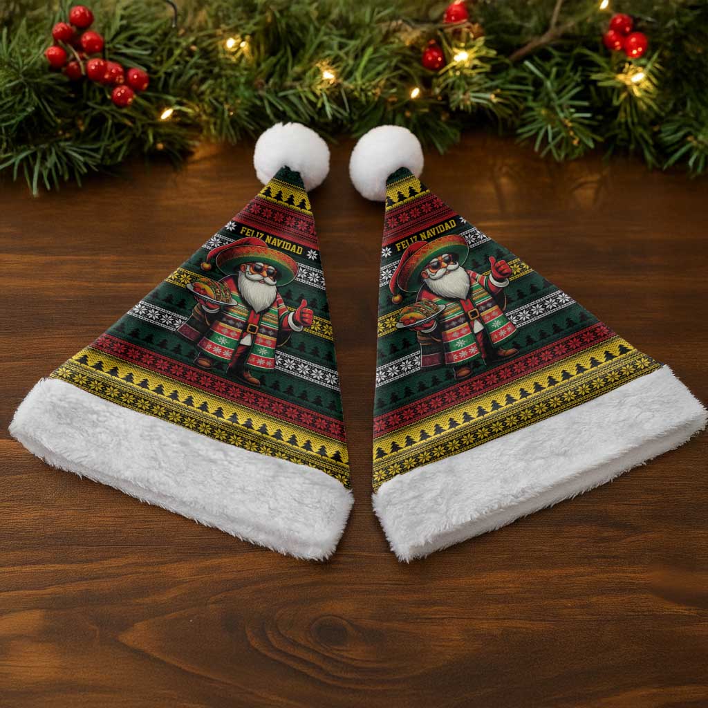 Mexican Santa Sombrero Christmas Santa Hat Feliz Navidad Mexico - Wonder Print Shop
