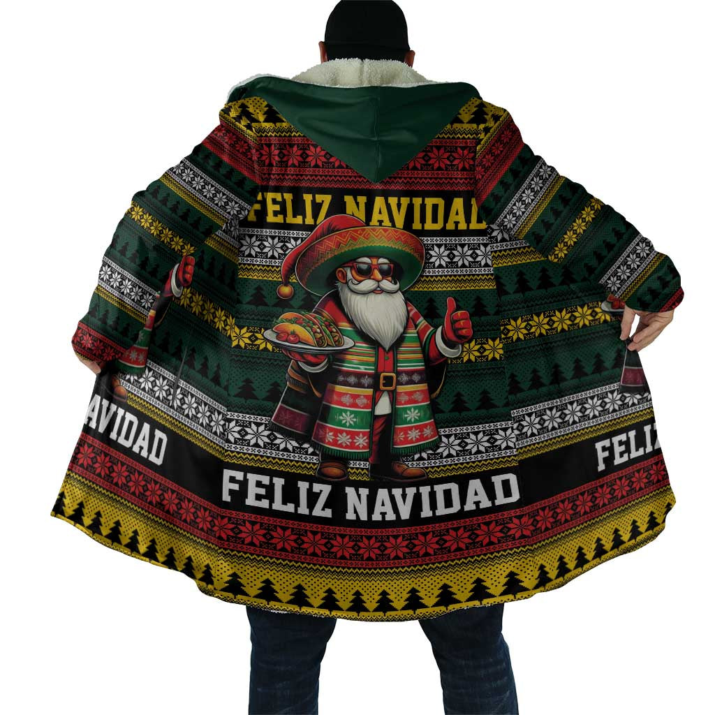 Mexican Santa Sombrero Cloak Feliz Navidad Mexico - Wonder Print Shop