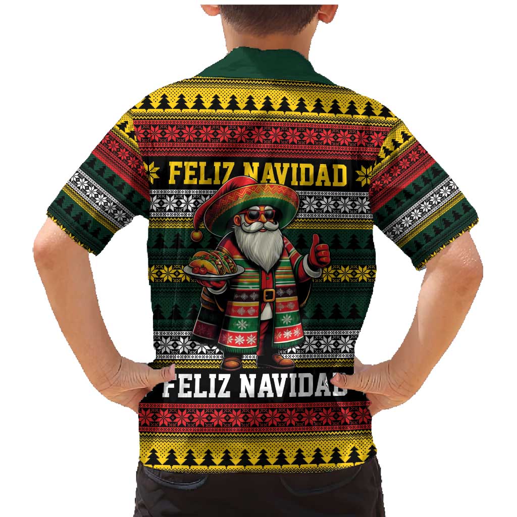 Mexican Santa Sombrero Family Matching Mermaid Dress and Hawaiian Shirt Feliz Navidad Mexico - Wonder Print Shop