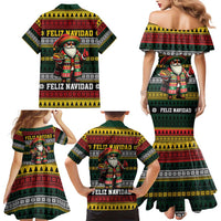Mexican Santa Sombrero Family Matching Mermaid Dress and Hawaiian Shirt Feliz Navidad Mexico - Wonder Print Shop