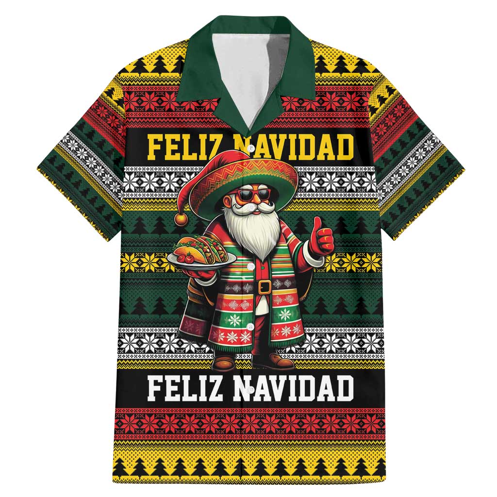 Mexican Santa Sombrero Family Matching Mermaid Dress and Hawaiian Shirt Feliz Navidad Mexico - Wonder Print Shop